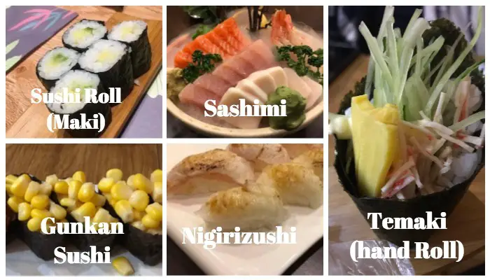 nigiri sushi vs sashimi