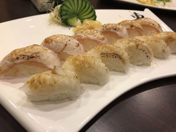 Swordfish Nigiri(top) and Halibut Nigiri(bottom)