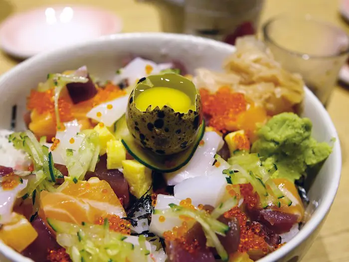 wasabi chirashi salad